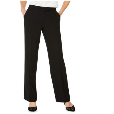 Kasper Womens Solid Casual Trouser Pants, Black, 18
