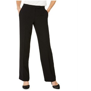 Kasper Womens Solid Casual Trouser Pants, Black, 18 - 1 of 1