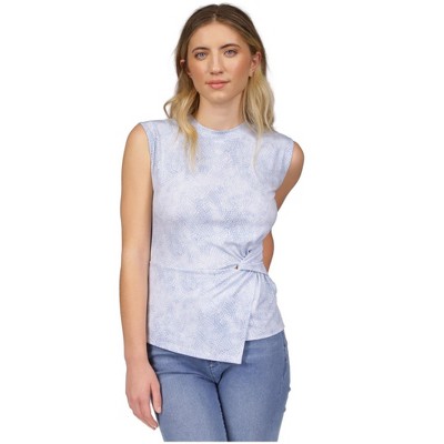 Michael Kors Womens Twist Front Pullover Blouse