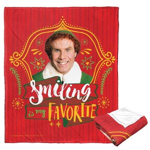Warner Bros. Elf Smiling Is My Favorite Silk Touch Throw Blanket 50x60 Inches - 1 of 4