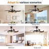 Wanze of Ocean 42 in. Indoor Black 6 Speeds Adjustable Ceiling Fan with 3 Colors Temperature LED Light Remote Control Blades Hidden - 4 of 4