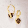 Ross-Simons Italian Leopard-Print Murano Glass Bead Twisted Hoop Earrings in 18kt Gold Over Sterling - 4 of 4