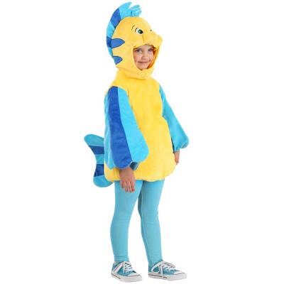 HalloweenCostumes.com 2T   Disney Flounder Toddler Costume, Blue/Yellow/Blue