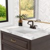 CASAINC Deck Mounted 3-Hole Double Handle Bathroom Faucet with Pop-Up Drain - 2 of 4