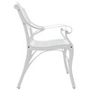 vidaXL Patio Bench 40.2" Cast Aluminum White - 4 of 4