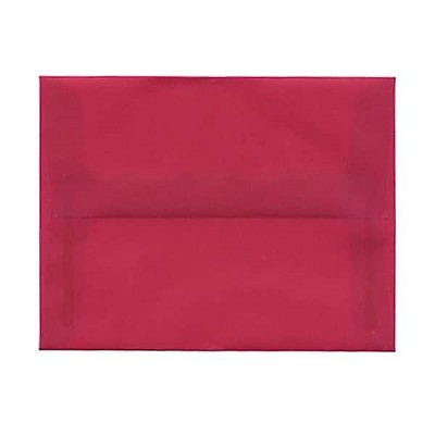 JAM Paper A2 Translucent Vellum Invitation Envelopes 4.375x5.75 Magenta Pink 1591626