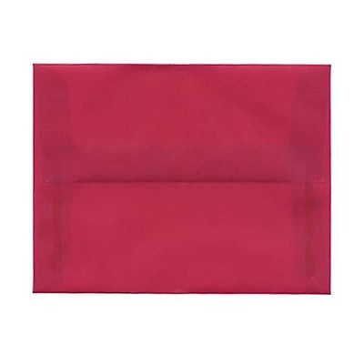 JAM Paper A2 Translucent Vellum Invitation Envelopes 4.375x5.75 Magenta Pink 1591626