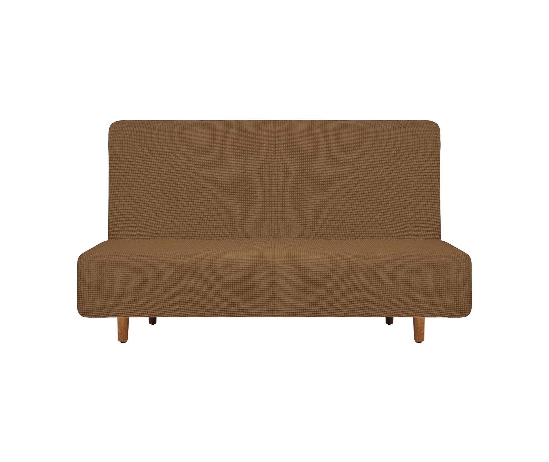 Unique Bargains Stretch Polyester Jacquard Scratch-Resistant Slipcovers 47"-59" Light Coffee