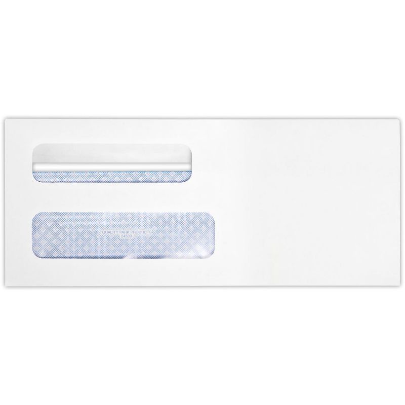 Quality Park Redi-Seal Self Seal Security Tinted #8 Double Window Envelope 3 5/8" x 8 5/8" White, 1 of 3