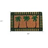 HomeRoots 18" X 30" Brown and Green Coir Palm Tree Outdoor Door Mat - 3 of 4