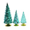 Cody Foster 7.0 Inch Small Teal Hue Trees Christmas Easter Village Decor Decorate Mantle Tree Sculptures - 2 of 3