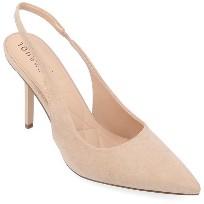 pointed mid-heel pumps