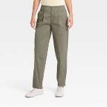 Women's High-Rise Pleat Front Tapered Chino Pants - A New Day™