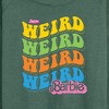Women's - Barbie - Weird Stack Lightweight French Terry Wide Neck Long Sleeve Shirt - 2 of 4