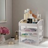 Unique Bargains Clear Makeup Organizer Countertop 1 Pc - 2 of 4