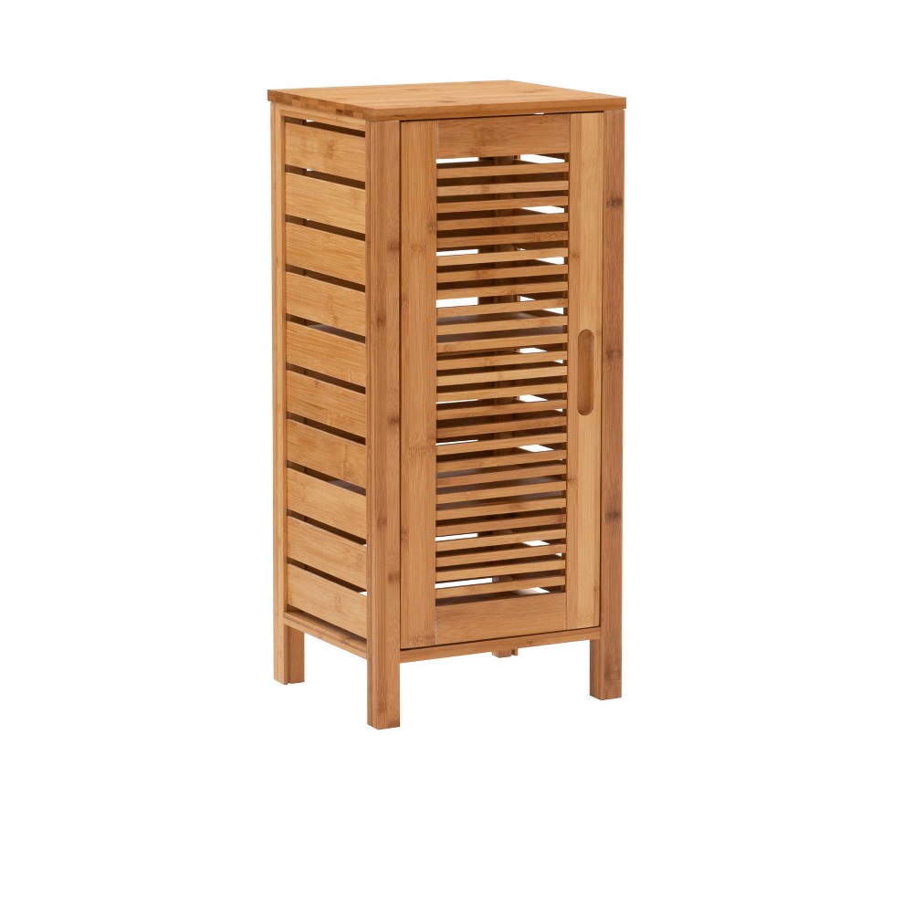 Photos - Wardrobe Linon Bracken One-Door Floor Cabinet Natural  