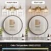 Bathroom Vanity Light Fixtures Modern Crystal Vanity Light Fixtures Over Mirror，Modern Crystal Wall Lighting with Square Shade - 3 of 4