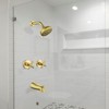 Cobbe 2-Handle Brushed Gold Wall Mounted Shower System with 10 Settings ABS Shower Head and Bathtub Spout Shower Faucet Set - 3 of 4