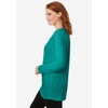 Woman Within Plus Size Perfect Long-Sleeve Crewneck Tunic - 4 of 4