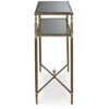Signature Design by Ashley Cloverty Glass Top Sofa Table, Gold Finish - 3 of 4