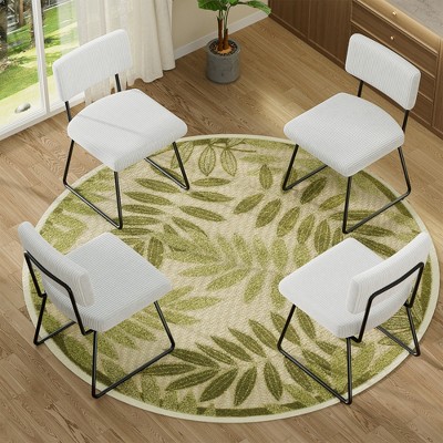 Aheaplus Dining Chairs Set of 2/4/6/8, Tufted Velvet Upholstered Metal Side Chair