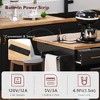 Whisen 59.3" Kitchen Island, 2 Pull-Out Organizers, Drop Leaf, Trash Storage & Spice Racks - 4 of 4