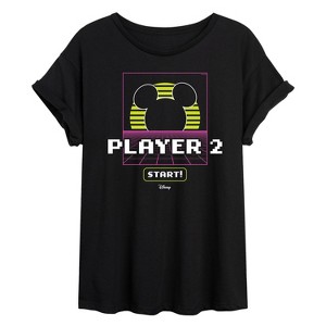 Women's - Disney - Player 2 Start Oversized Graphic T-Shirt - 1 of 4
