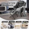 Lazy Chair, Modern Soft Reading Lounge Sofa Chair with Armrests and Side Pockets, 350 lbs Weight Capacity, with Footrest, Gray - 3 of 4