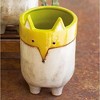 Colorful Ceramic Fox Planters 10.5"H – Whimsical Glazed Animal Pots, Set of Three by Kalalou - 2 of 4