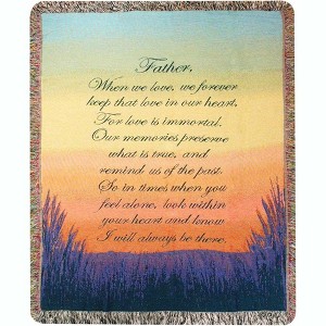 Manual Woodworks and Weavers Manual Cotton Tapestry Throw – Sentimental Blanket for Father’s Day, 50x60 Inches - 1 of 3
