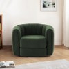 TIRAMISUBEST Swivel Accent Chair - 360¡ã Rotating Upholstered Lounge Chair with Wood Base, Modern Green Velvet for Living Room & Bedroom - 2 of 4