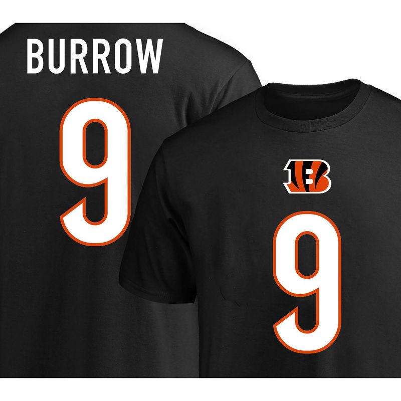 NFL Cincinnati Bengals Men's Joe Burrow Big & Tall Short Sleeve Cotton Core T-Shirt, 2 of 3