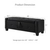 Lyngins Upholstered Storage Bench, Tufted PU Ottoman Bench with Storage, Easy-Clean Entryway Bench & Bed Bench, Foot Stool for Living Room/Bedroom - 4 of 4