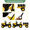 Kids Ride on Tractor with Remote Control, 12V Battery Powered, 35W Dual Motors ,Bluetooth/USB, Safety Belt, 3-Gear-Shift, 7-LED Lights - 3 of 4