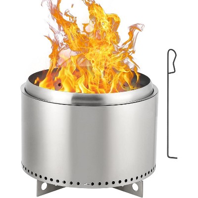 Coucheta Smokeless Outdoor Fire Pit (Air Switch) - 360° Uniform Heating, Ash Pan Included | Portable Stainless Steel Firepit