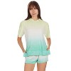 Memoi Women's Dip Dye Ultra Soft Yummy Terry Lounge Shorts - 2 of 4