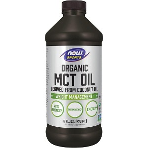 Organic MCT Oil Derived From Coconut Oil, Pure & Unflavored by Now Foods  -  16 fl oz Liquid - 1 of 3