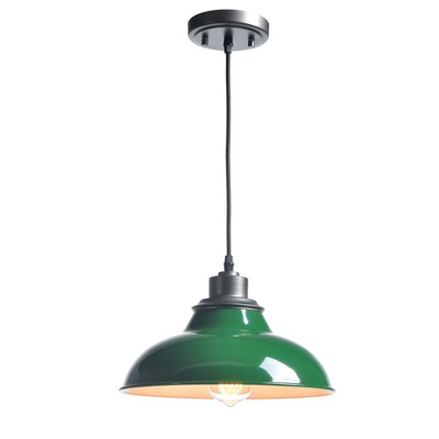 Claxy Green Pendant Light Fixture Dome Kitchen Islands Hanging Light