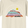 Elevation 7573 Arizona Mountain Mesa Men's Natural Short Sleeve Crew Neck Tee - 2 of 3