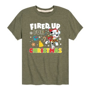 Boys' - Paw Patrol - Fired Up For Christmas Short Sleeve Graphic T-Shirt - 1 of 4