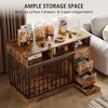 48'' Dog Crate Furniture, Farmhouse Heavy Duty Dog Kennel with Bowl & Storage Drawers, Medium Dog Cage End Table for Small Medium Dogs - 4 of 4