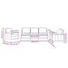 vidaXL Sofa Set with Cushions Couch Armchair for Living Room 3 Piece Velvet - 4 of 4