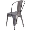 Emma and Oliver 4 Pack Clear Coated Metal Indoor Stackable Chair - 3 of 4