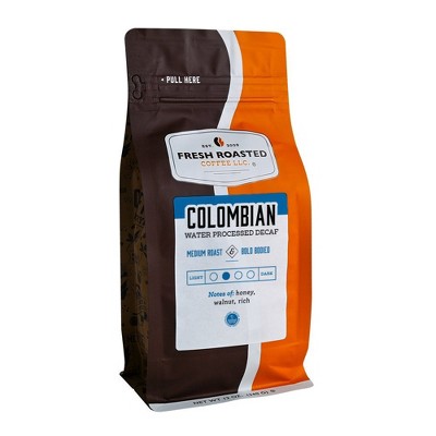 Fresh Roasted Coffee, Colombian SWP Decaf, Medium Roast Ground Coffee - 12oz