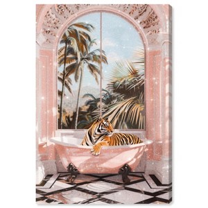 Art Remedy Sleeping Tiger Bath Jungle Bathroom Art Unframed - 1 of 4