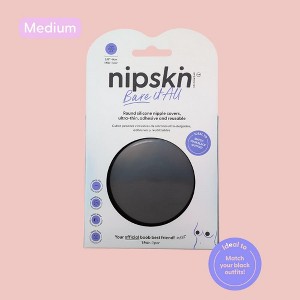 Nipskin Bare it All Black Edition Reusable Round Silicone Nipple Covers - 1 of 4