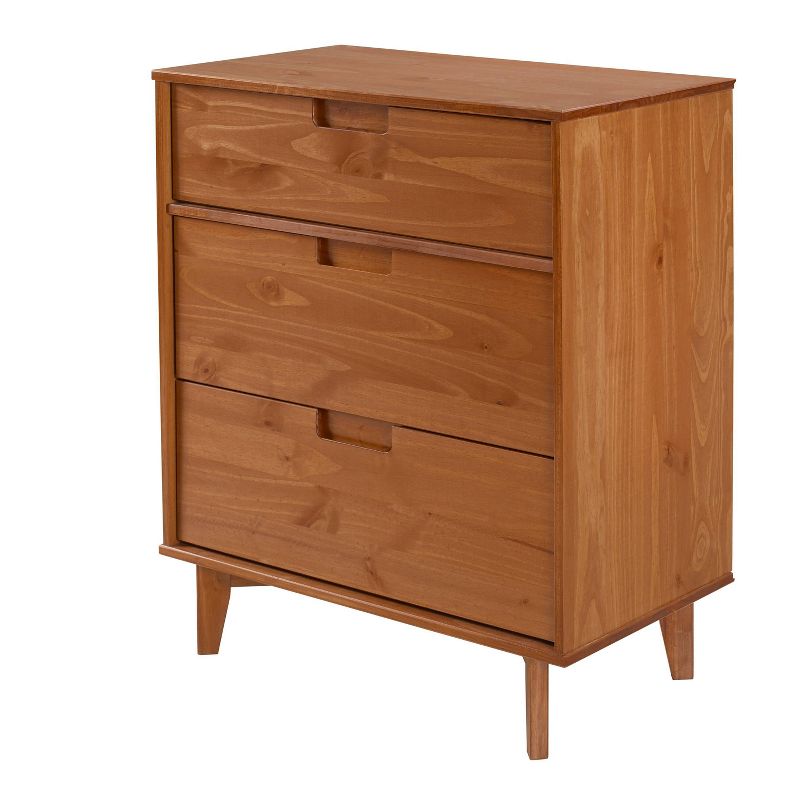 Mid-Century Modern Wood 3 Drawer Dresser - Saracina Home, 1 of 13