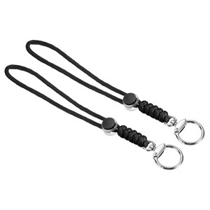 Unique Bargains Braided Wrist Polyester Keychain Wallets Badges Lanyard with Hook 2 Pcs - 1 of 4