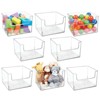 mDesign Plastic Household Storage Organizer Bins with Open Front, 4 Pack, Clear - 2 of 4