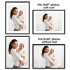 Americanflat 17x23 Picture Frame with Polished Plexiglass - Use as 13x19 Frame with Mat or 17x23 Frame Without Mat - Streamline Collection - Black - 4 of 4